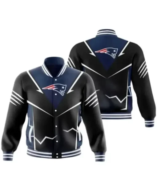 New England Patriots NFL Varsity Jacket Black