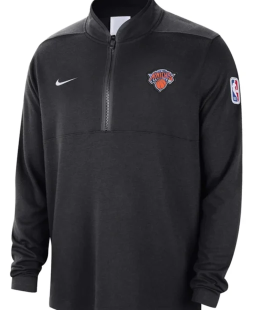 New York Knicks Black Half Zip Jacket