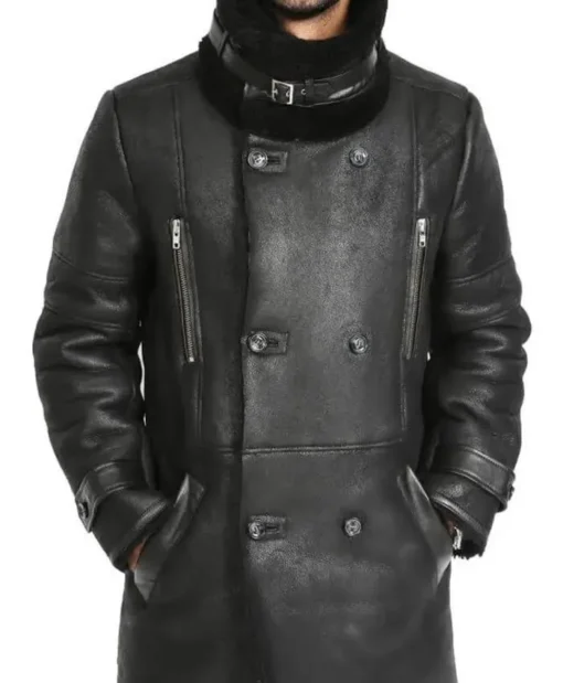 Nicholas Double Breasted Sheepskin Coat