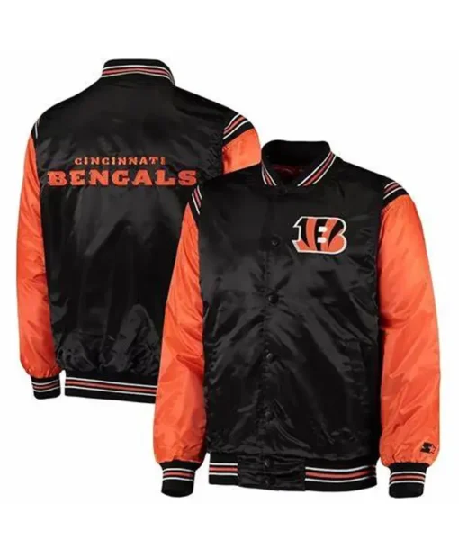 Nick Cincinnati Bengals Football Satin Varsity Jacket