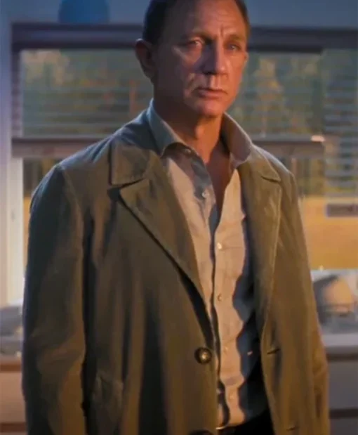 No Time To Die Daniel Craig Mid Length Cotton Tan Coat