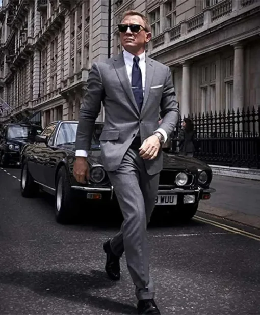 No Time To Die James Bond Grey Checkered Suit