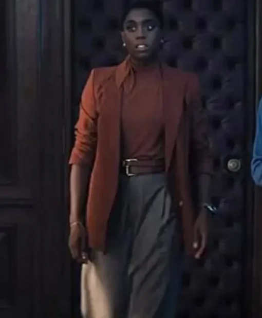 No Time to Die Lashana Lynch Brown Double-Breasted Coat