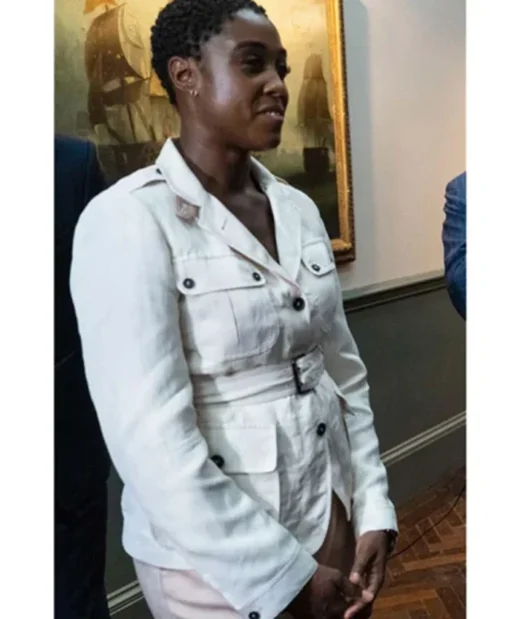 No Time to Die Lashana Lynch White Cotton Coat