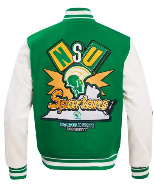 Norfolk State University Classic Rib Varsity Baseball Jacket