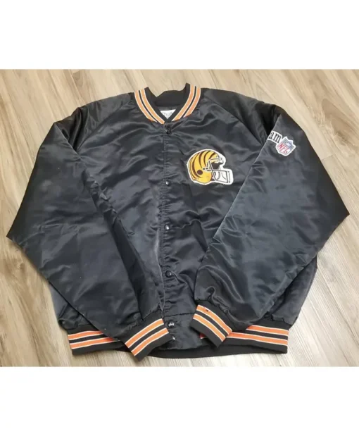 Obie Cincinnati Bengals Black Vintage Varsity Jacket