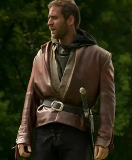 Oliver Jackson-Cohen TV Series Emerald City Lucas Brown Leather Jacket