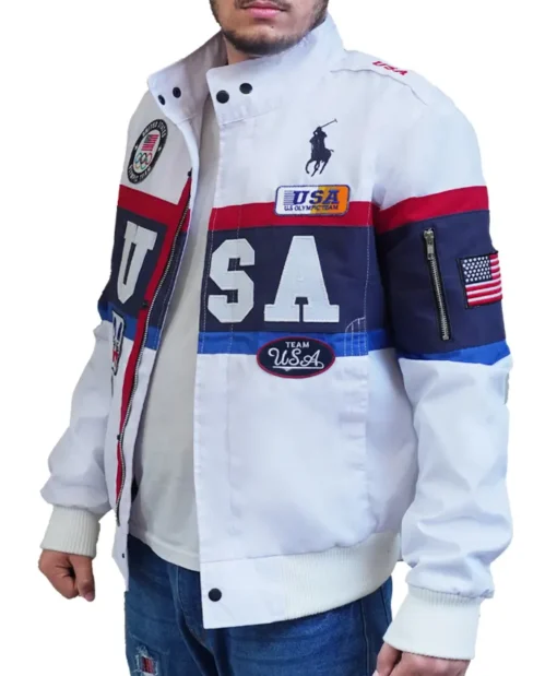 Olympics 2024 Quinonez Team USA Closing Ceremony Bomber Jacket For Sale