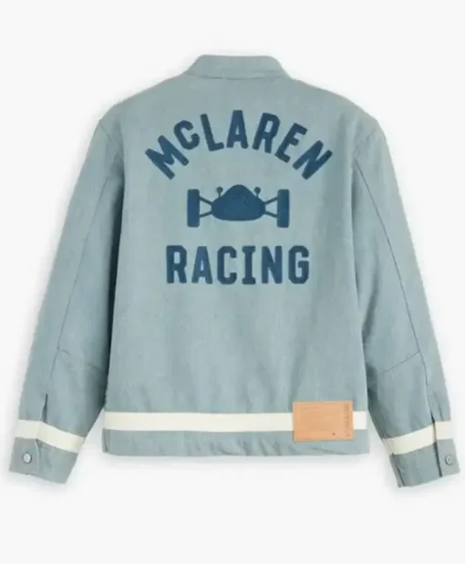 Order McLaren 2024 Vintage Racing Sky Blue Cotton Jacket For Men And Women