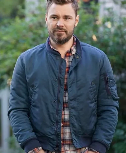 Patrick John Flueger Chicago P.D. Bomber Polyester Jacket