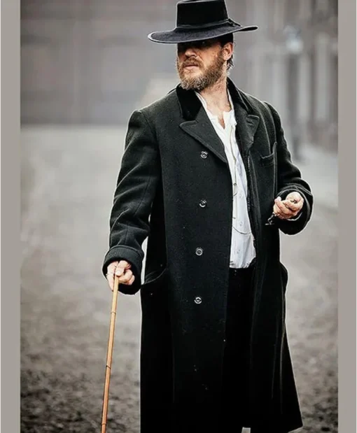 Peaky Blinders Alfie Solomons Black Wool Trench Coat