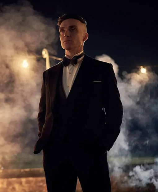 Peaky Blinders Cillian Murphy Black Tuxedo Suit