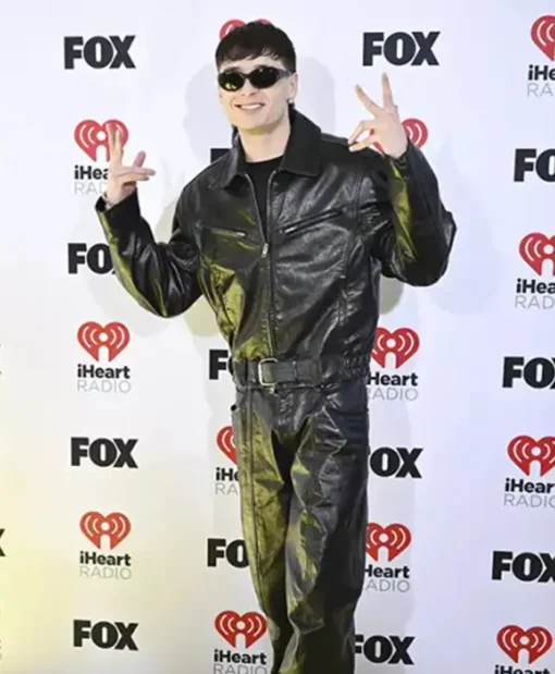 Peso Pluma iHeartRadio Music Awards 2024 Leather Jumpsuit