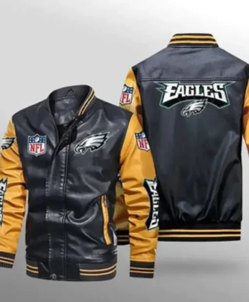 Philadelphia Eagles Leather Jacket For Men and Women For Sale