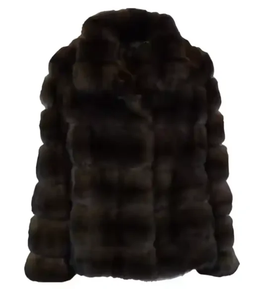 Polly Dark Brown Mink Fur Coat