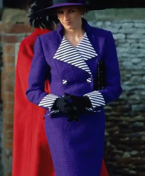 Princess Diana Christmas Day Purple Coat