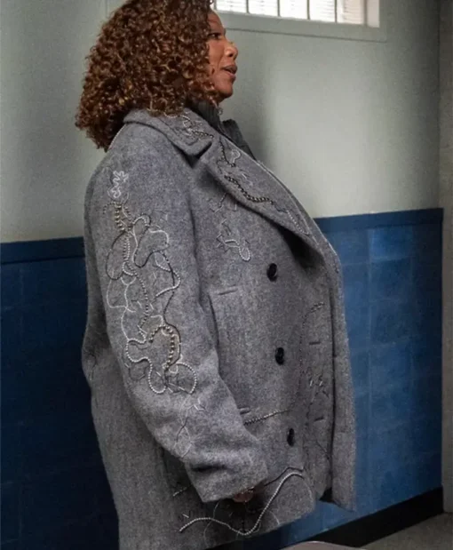 Queen Latifah TV-Series The Equalizer Season 04 Robyn McCall Embroidered Grey Coat