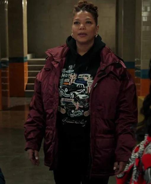 Queen Latifah The Equalizer TV Series 2021 Burgundy Jacket