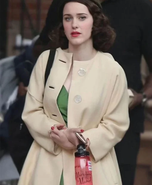 Rachel Brosnahan The Marvelous Mrs. Maisel Mariam Maisel Beige Coat