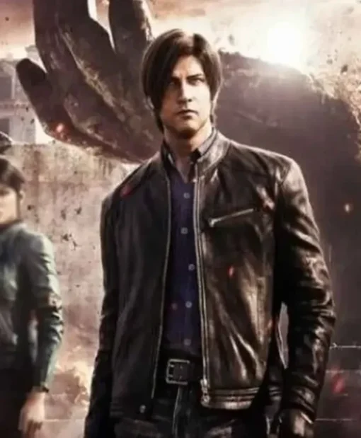 Resident Evil Infinite Darkness Leon Kennedy Leather Jacket