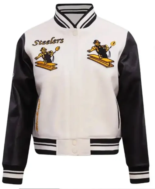 Retro Classic Rib Pittsburgh Steelers Wool Varsity Jacket