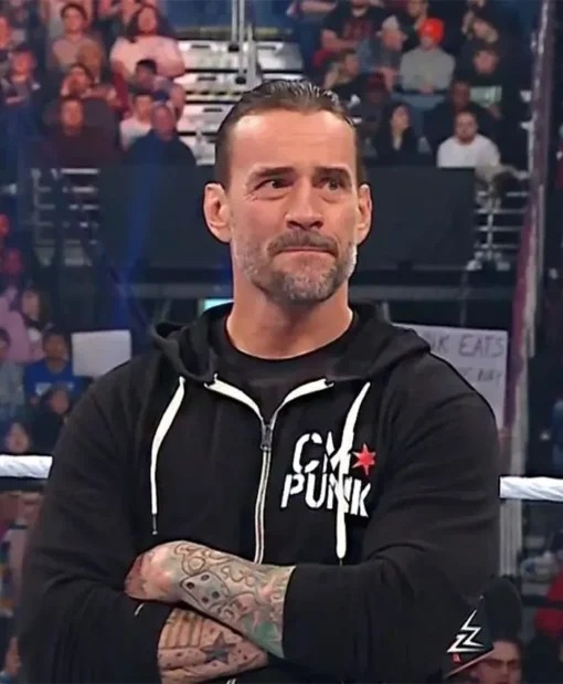 Return of Cm Punk Black Zipper Hoodie