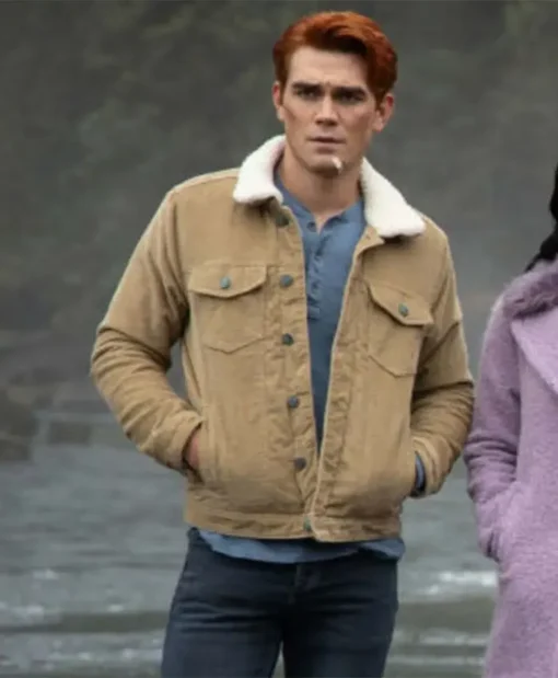 Riverdale Archie Andrews Shearling Collar Brown Cotton Jacket