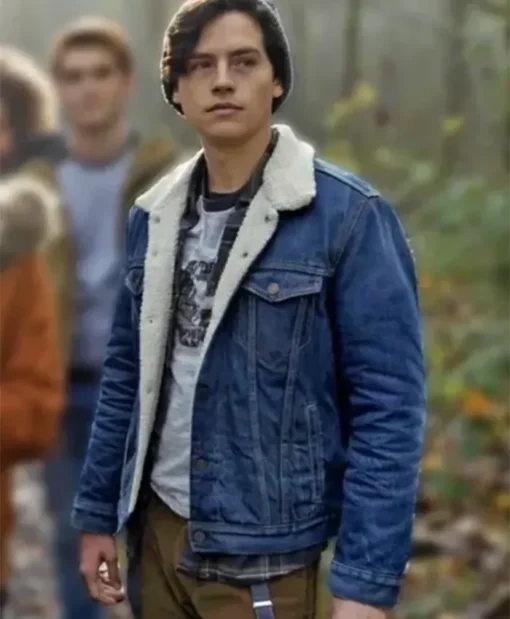 Riverdale Cole Sprouse Faux Fur Inner Denim Jacket