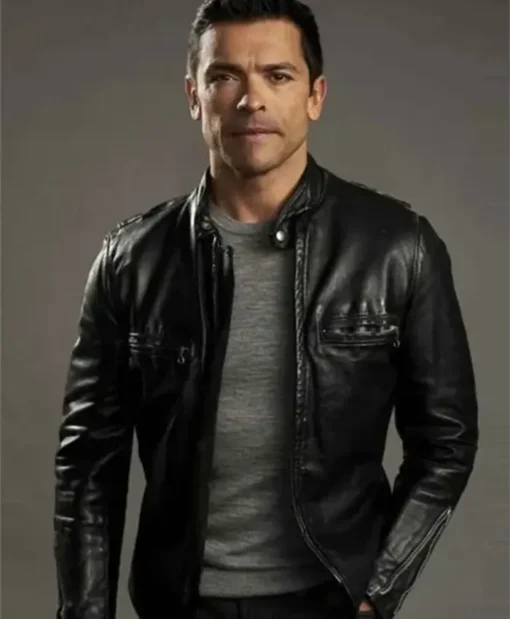 Riverdale S02 Hiram Lodge Black Leather Moto Jacket