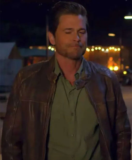 Rob Lowe Holiday In The Wild Derek Brown Leather Jacket