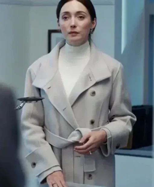 Safe Home S01 2023 Grace Macdonald Grey Trench Coat