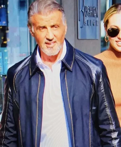 Samaritan Sylvester Stallone Shirt Style Blue Jacket