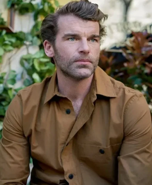 Savoring Paris Stanley Weber Brown Shirt