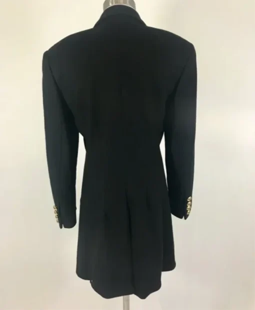 Selena Quintanilla 90s Singer Embroidered Black Long Coat