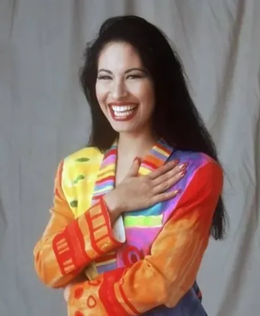 Selena Quintanilla Pérez Cotton Colorful Blazer Coat