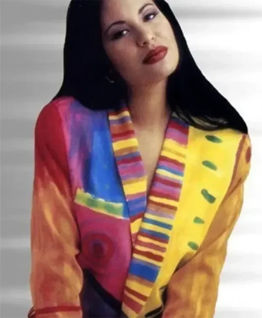 Selena Quintanilla Pérez Funky Cotton Rainbow Colors Blazer Coat