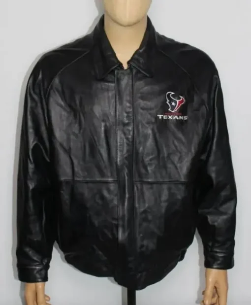 Shop Men and Women Houston Texans Faux Leather Varsity Jacket