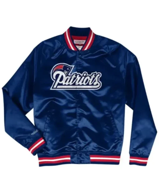 Shop NFL New England Patriots Satin Letterman Varsity Jacket For Men And Women