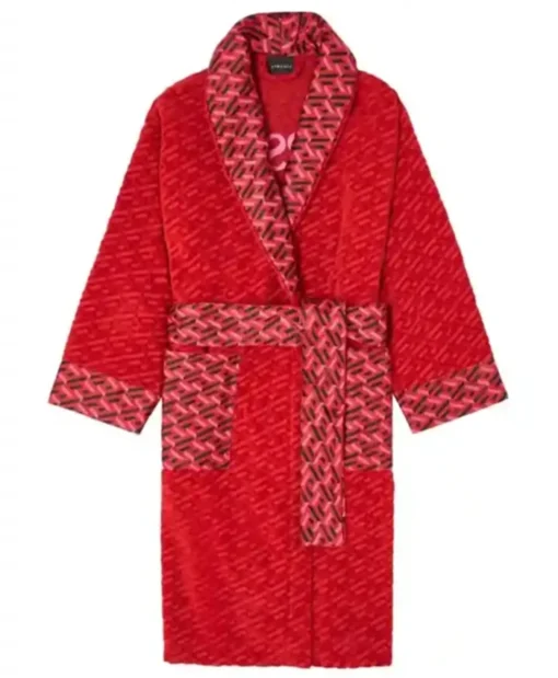 Shop Red Versace Bath Robe For Men And Women