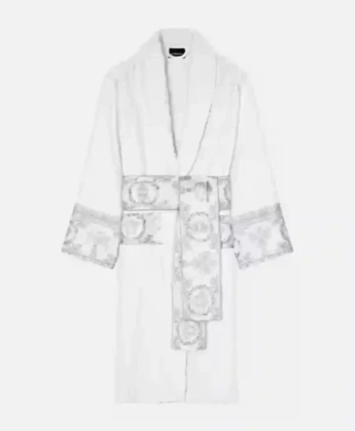 Shop White Versace Bath Robe For Men And Women