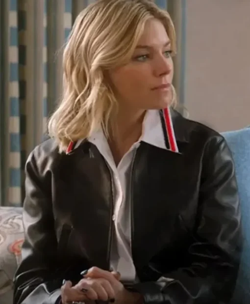 Sienna Miller Anatomy of a Scandal Leather Black Jacket