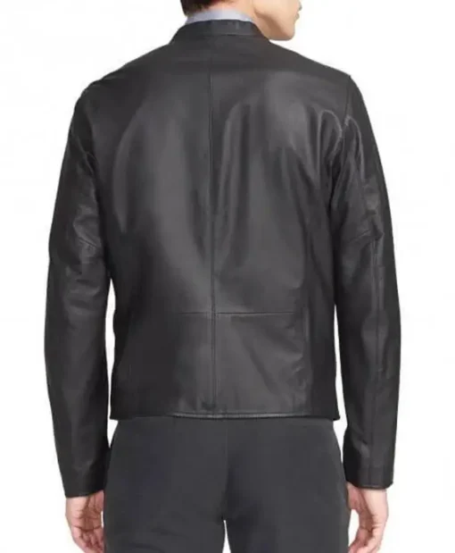 Simple Men Classic Leather Jacket For Sale