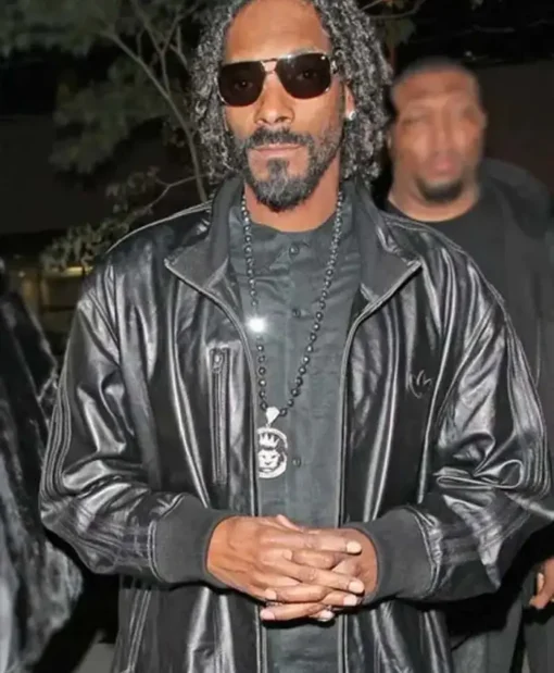 Snoop Dogg Black Leather Jacket