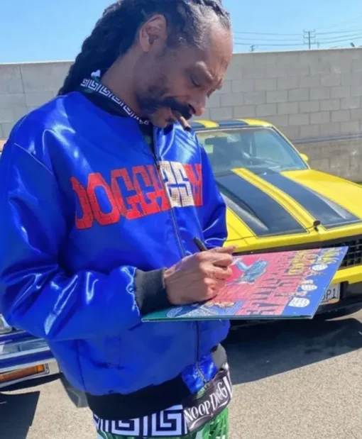 Snoop Dogg Singer 25th Anniversary Doggystyle Blue Jacket