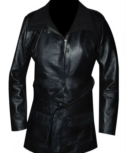 Sophia Bush TV Series Chicago PD Erin Lindsay Black Faux Leather Coat