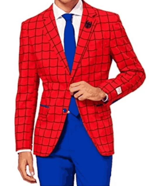 Spider Man Far From Home Red Tuxedo Blazer