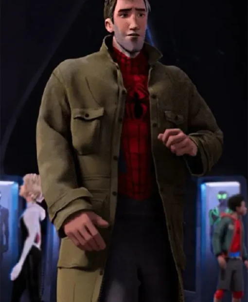 Spider Man Into The Spider-Verse Jake Johnson Green Coat