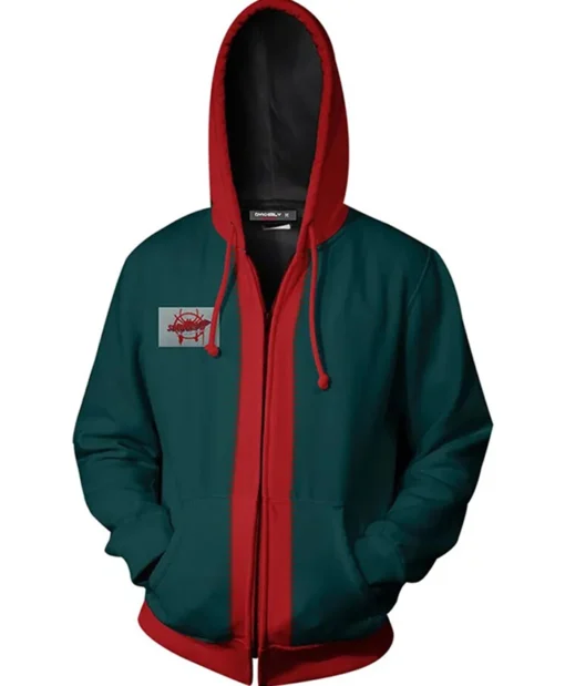 Spider Man Into the Spider-Verse Miles Morales Green Cotton Jacket