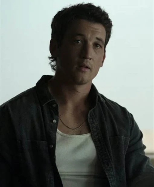 Spiderhead Miles Teller Denim Black Jacket