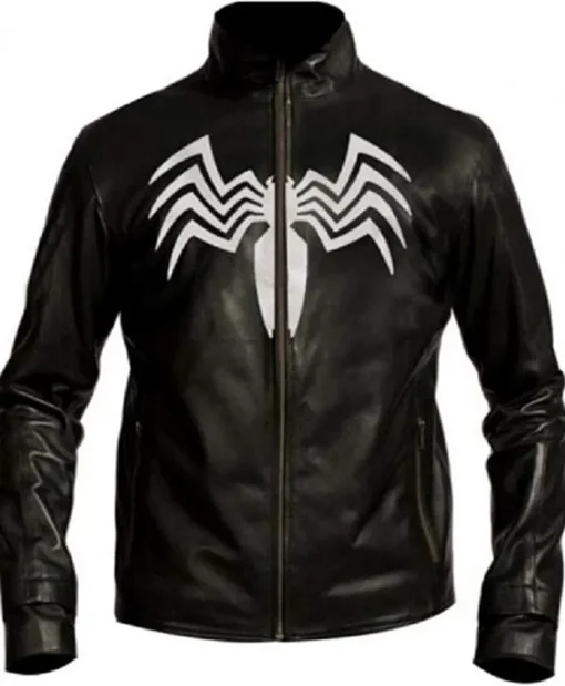 Spiderman 3 Venom Black Leather Jacket